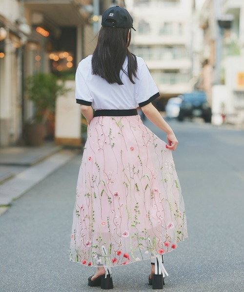 Narcissus（ナルシス）の「【Narcissus】フラワーチュールスカート（スカート・レディース・ブラック/ピンク・FREE）」の9枚目の写真