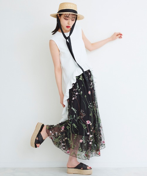 Narcissus（ナルシス）の「【Narcissus】フラワーチュールスカート（スカート・レディース・ブラック/ピンク・FREE）」の20枚目の写真