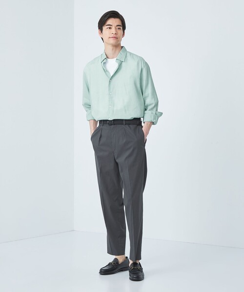 green label relaxing（グリーンレーベルリラクシング）の「ラミーセルロース リラックス レギュラーカラー シャツ（シャツ/ブラウス・メンズ・ライトピンク/ベージュ/ライム・XL/M/S/L）」の7枚目の写真