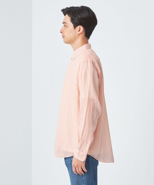 green label relaxing（グリーンレーベルリラクシング）の「ラミーセルロース リラックス レギュラーカラー シャツ（シャツ/ブラウス・メンズ・ライトピンク/ベージュ/ライム・XL/M/S/L）」の11枚目の写真