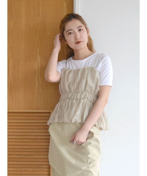 Ungrid（アングリッド）の「ビスチェセットTee（Tシャツ/カットソー・レディース・ブラウン/ブラック/アイボリー・FREE）」の16枚目の写真