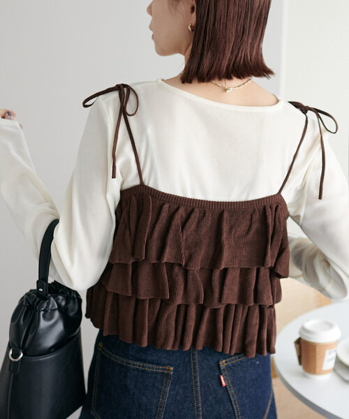 DISCOAT（ディスコート）の「【新色追加/WEB限定】フリルニット