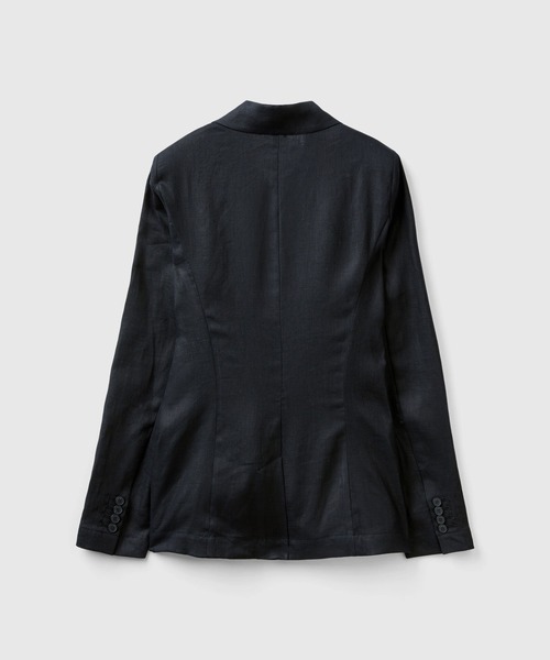 BENETTON (UNITED COLORS OF BENETTON)(ベネトンユナイテッドカラーズオブベネトン)の「リネン100%3ボタンテーラードジャケット(テーラードジャケット・レディース・ブラック/ライトベージュ/ホワイト/ピンクベージュ/カーキ/ブルー・38/40/42/36)」の20枚目の写真