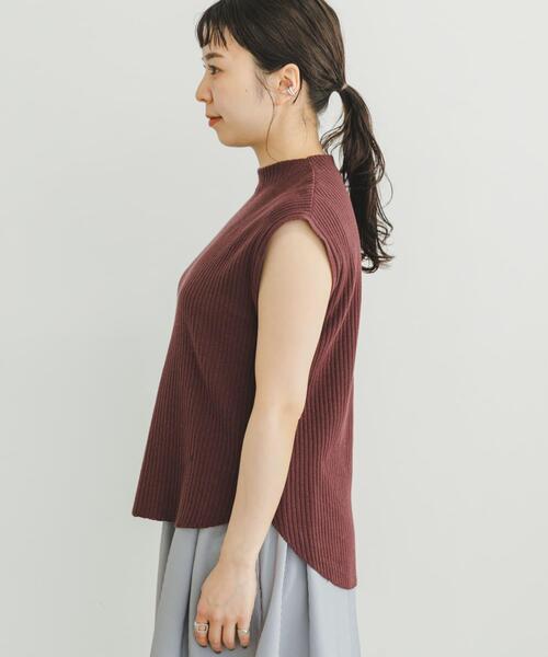 ITEMS URBANRESEARCH(アイテムズ アーバンリサーチ)の「リブハイネックノースリニット(ニット/セーター・レディース・チャコールグレー/オフホワイト/ブラウン/グリーン・FREE)」の8枚目の写真