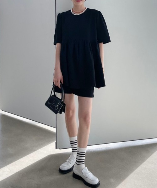 sakishimatokyo（サキシマトーキョー）の「ワッフル柄 ショートパンツ/セットアップ（セットアップ・レディース・アイボリー/ブラック/ネイビー・FREE）」の12枚目の写真