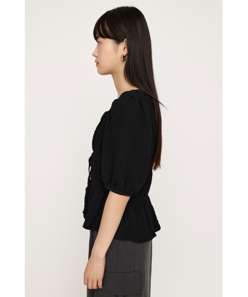 SLY（スライ）の「2WAY SHIRRING BL 2ウェイ シャーリング ブラウス（シャツ/ブラウス・レディース・ブラック/アイボリー/ライトグリーン・FREE）」の20枚目の写真