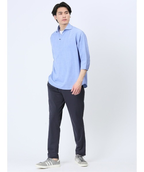 タカキュー TechLinen 7分袖カプリシャツ(シャツ/ブラウス)|TAKA-Q(タカキュー) タカキュー TechLinen 7分袖カプリシャツ(シャツ/ブラウス)|TAKA-Q(タカキュー)