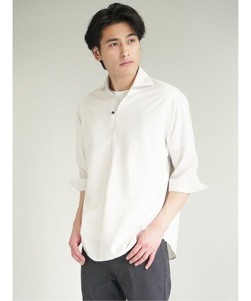 タカキュー TechLinen 7分袖カプリシャツ(シャツ/ブラウス)|TAKA-Q(タカキュー) タカキュー TechLinen 7分袖カプリシャツ(シャツ/ブラウス)|TAKA-Q(タカキュー)