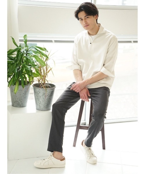 タカキュー TechLinen 7分袖カプリシャツ(シャツ/ブラウス)|TAKA-Q(タカキュー) タカキュー TechLinen 7分袖カプリシャツ(シャツ/ブラウス)|TAKA-Q(タカキュー)