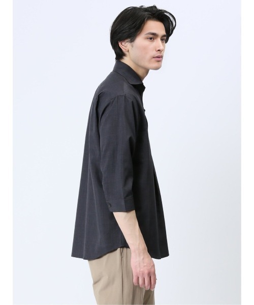 タカキュー TechLinen 7分袖カプリシャツ(シャツ/ブラウス)|TAKA-Q(タカキュー) タカキュー TechLinen 7分袖カプリシャツ(シャツ/ブラウス)|TAKA-Q(タカキュー)