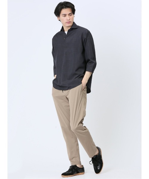 タカキュー TechLinen 7分袖カプリシャツ(シャツ/ブラウス)|TAKA-Q(タカキュー) タカキュー TechLinen 7分袖カプリシャツ(シャツ/ブラウス)|TAKA-Q(タカキュー)