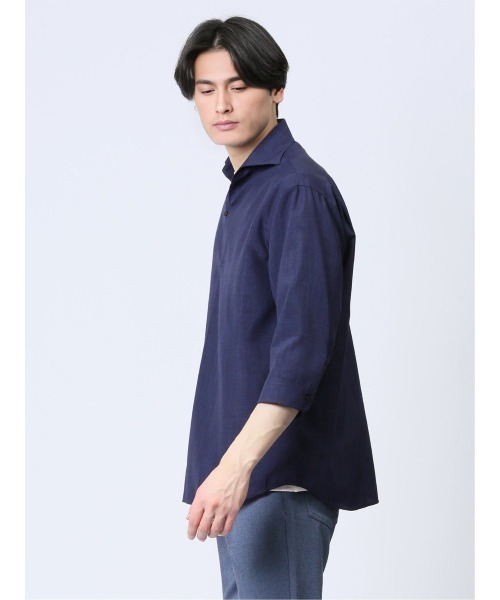 タカキュー TechLinen 7分袖カプリシャツ(シャツ/ブラウス)|TAKA-Q(タカキュー) タカキュー TechLinen 7分袖カプリシャツ(シャツ/ブラウス)|TAKA-Q(タカキュー)