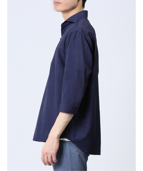 タカキュー TechLinen 7分袖カプリシャツ(シャツ/ブラウス)|TAKA-Q(タカキュー) タカキュー TechLinen 7分袖カプリシャツ(シャツ/ブラウス)|TAKA-Q(タカキュー)