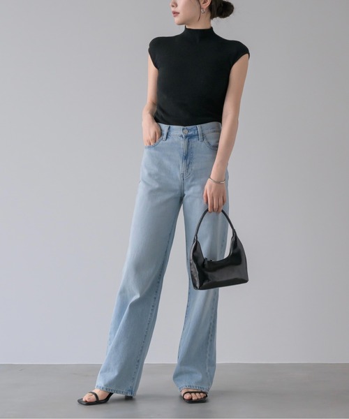 NEUNA（ヌナ）の「モックネックニットトップス（Tシャツ/カットソー・レディース・アイボリー/ブラック/グレー/ブラウン・FREE）」の22枚目の写真