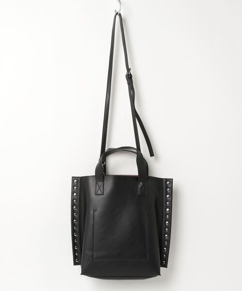 COMMON WARE(コモンウェアー)の「EM:cheek チークrivet 2way tote リベットトートバッグ(トートバッグ・レディース・シルバー/ブラック/パープル/イエロー/ブラウン・FREE)」の6枚目の写真