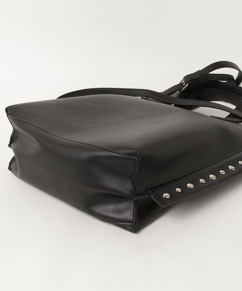 COMMON WARE(コモンウェアー)の「EM:cheek チークrivet 2way tote リベットトートバッグ(トートバッグ・レディース・シルバー/ブラック/パープル/イエロー/ブラウン・FREE)」の7枚目の写真