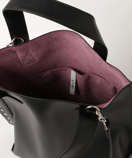 COMMON WARE(コモンウェアー)の「EM:cheek チークrivet 2way tote リベットトートバッグ(トートバッグ・レディース・シルバー/ブラック/パープル/イエロー/ブラウン・FREE)」の8枚目の写真