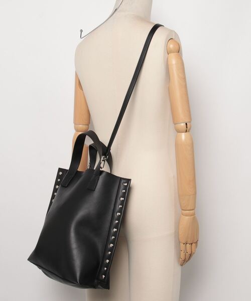COMMON WARE(コモンウェアー)の「EM:cheek チークrivet 2way tote リベットトートバッグ(トートバッグ・レディース・シルバー/ブラック/パープル/イエロー/ブラウン・FREE)」の12枚目の写真