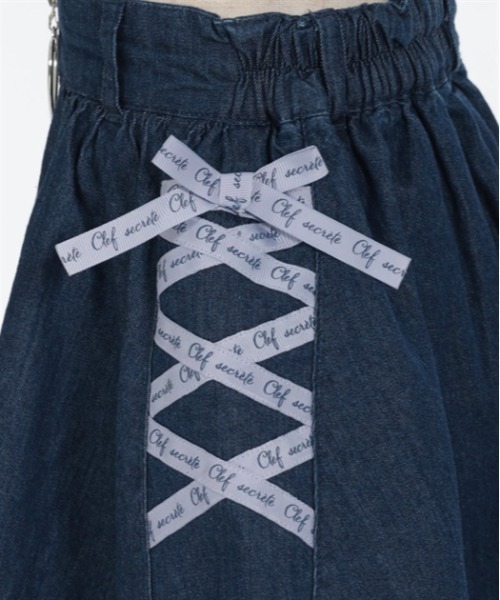 axes femme（アクシーズファム）の「レースアップデニムスカパン（デニムパンツ・キッズ・インディゴブルー/ケミカルウォッシュ・MEDIUM/LARGE/X-LARGE）」の13枚目の写真