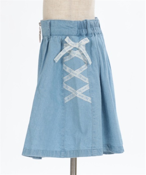 axes femme（アクシーズファム）の「レースアップデニムスカパン（デニムパンツ・キッズ・インディゴブルー/ケミカルウォッシュ・MEDIUM/LARGE/X-LARGE）」の17枚目の写真