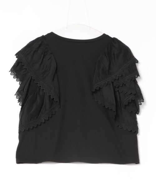 PICCIN（ピッチン）の「【WEB限定】ブロードレースラッフルスリーブプルオーバー（Tシャツ/カットソー・レディース・オフホワイト/ブラック・M/L）」の20枚目の写真
