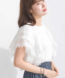 PICCIN | 【WEB限定】ブロードレースラッフルスリーブプルオーバー(Tシャツ/カットソー)
