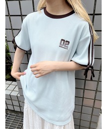 2ラインリボンワッフルTシャツ