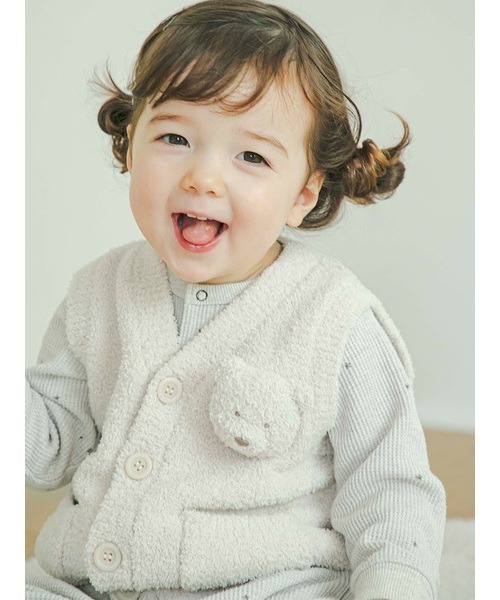 gelato pique(ジェラートピケ)の「【BABY】パウダーベアベスト(その他ベビーウェア・キッズ・ブルー/ベージュ/ピンク・70/80)」の21枚目の写真