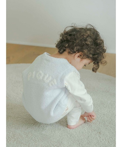 gelato pique(ジェラートピケ)の「【BABY】パウダーベアベスト(その他ベビーウェア・キッズ・ブルー/ベージュ/ピンク・70/80)」の5枚目の写真