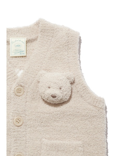 gelato pique(ジェラートピケ)の「【BABY】パウダーベアベスト(その他ベビーウェア・キッズ・ブルー/ベージュ/ピンク・70/80)」の10枚目の写真