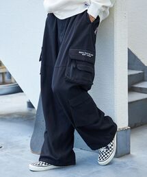BEN DAVIS/WHITE LABEL（ベンデイビス ホワイトラベル）の「【BEN DAVIS (ベンデイビス)】THESE DAYS TECH CARGO PANTS / ワイドテーパード 裾ドローコード ジップポケット（カーゴパンツ・レディース）」