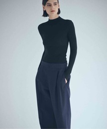 シアー L/S ボトルネックトップ