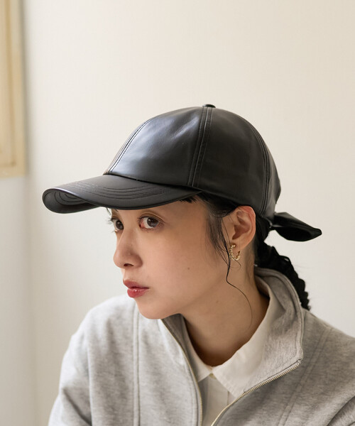 FREAK'S STORE(フリークスストア)の「PUリボンキャップ(キャップ・レディース・ブラック/ブラウン・ONE SIZE)」の13枚目の写真