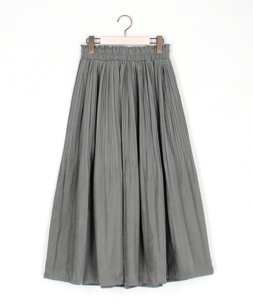 Grand PARK(グランドパーク)の「ミジンコール プリーツスカート(スカート・レディース・ネイビー/グレー/カーキ/ブラック/オレンジ・FREE)」の2枚目の写真