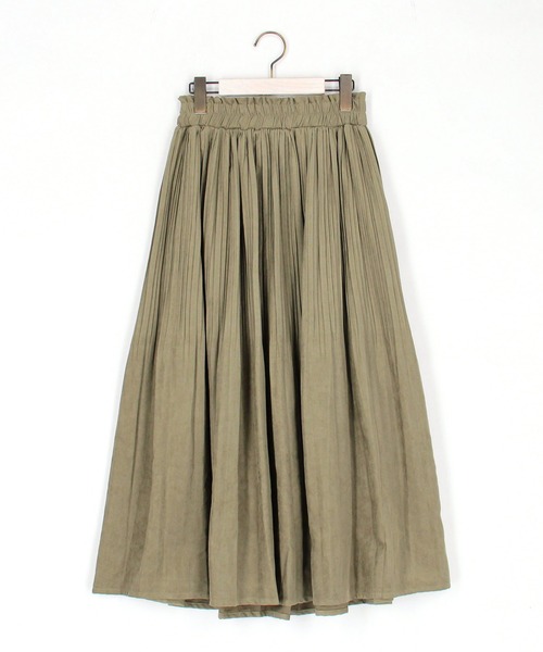 Grand PARK(グランドパーク)の「ミジンコール プリーツスカート(スカート・レディース・ネイビー/グレー/カーキ/ブラック/オレンジ・FREE)」の3枚目の写真