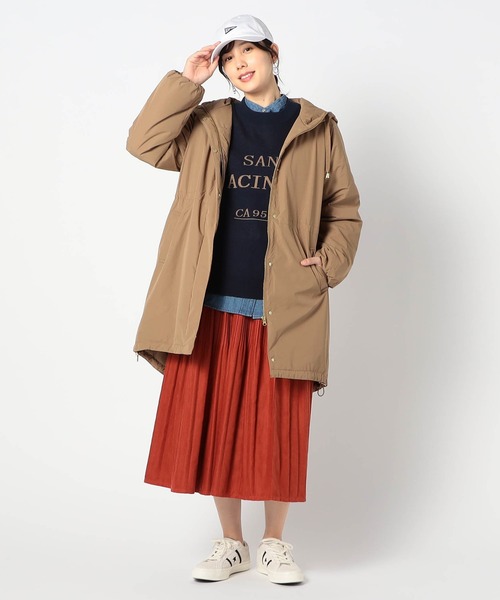 Grand PARK(グランドパーク)の「ミジンコール プリーツスカート(スカート・レディース・ネイビー/グレー/カーキ/ブラック/オレンジ・FREE)」の15枚目の写真