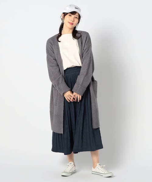 Grand PARK(グランドパーク)の「ミジンコール プリーツスカート(スカート・レディース・ネイビー/グレー/カーキ/ブラック/オレンジ・FREE)」の7枚目の写真