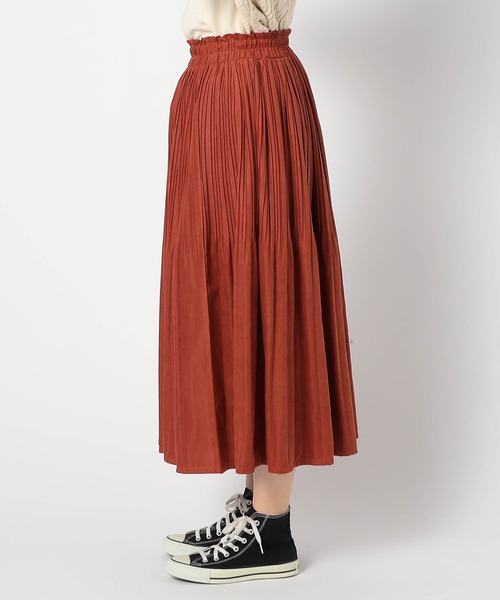 Grand PARK(グランドパーク)の「ミジンコール プリーツスカート(スカート・レディース・ネイビー/グレー/カーキ/ブラック/オレンジ・FREE)」の19枚目の写真