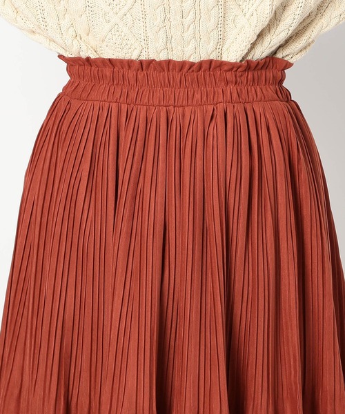 Grand PARK(グランドパーク)の「ミジンコール プリーツスカート(スカート・レディース・ネイビー/グレー/カーキ/ブラック/オレンジ・FREE)」の8枚目の写真