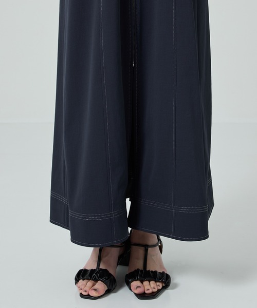 PUBLIC TOKYO（パブリックトウキョウ）の「【PUBLIC TOKYO/パブリックトウキョウ】スタンドオープンシャツワンピース（シャツワンピース・レディース・ライトベージュ/ネイビー・2/1）」の22枚目の写真