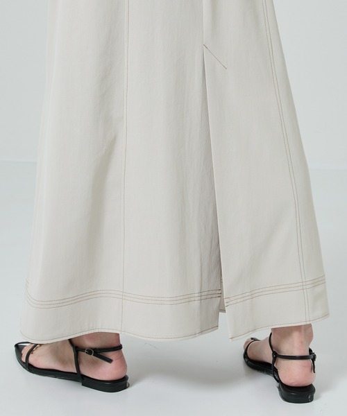 PUBLIC TOKYO（パブリックトウキョウ）の「【PUBLIC TOKYO/パブリックトウキョウ】スタンドオープンシャツワンピース（シャツワンピース・レディース・ライトベージュ/ネイビー・2/1）」の10枚目の写真