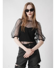 DOTTULLE PUFF SLEEVE TOPS