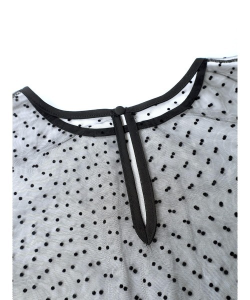 :ETHROF(イーサオブ)の「DOTTULLE PUFF SLEEVE TOPS(シャツ/ブラウス・レディース・ブラック・FREE)」の15枚目の写真