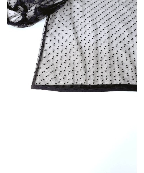 :ETHROF(イーサオブ)の「DOTTULLE PUFF SLEEVE TOPS(シャツ/ブラウス・レディース・ブラック・FREE)」の16枚目の写真