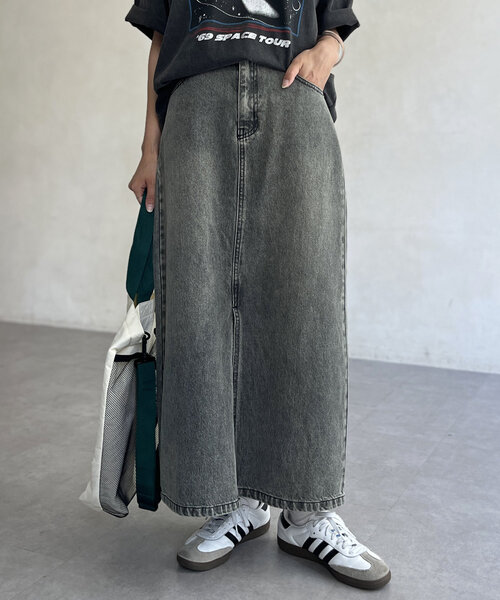 CPCM（シーピーシーエム）の「オーバーダイデニムナロースカート（スカート・レディース・ブラック/サックスブルー/ブルー・MEDIUM/LARGE）」の2枚目の写真