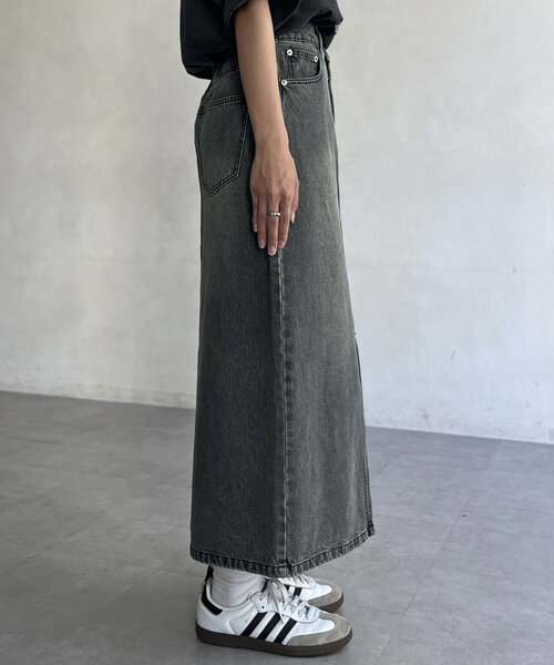 CPCM（シーピーシーエム）の「オーバーダイデニムナロースカート（スカート・レディース・ブラック/サックスブルー/ブルー・MEDIUM/LARGE）」の16枚目の写真