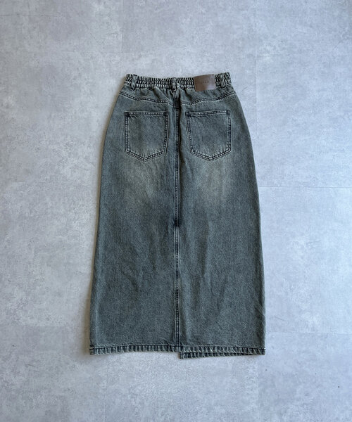 CPCM（シーピーシーエム）の「オーバーダイデニムナロースカート（スカート・レディース・ブラック/サックスブルー/ブルー・MEDIUM/LARGE）」の5枚目の写真