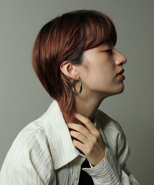 ORLEAN(オルレアン)の「【ORLEAN】メタルフープピアス 40mm(ピアス(両耳用)・レディース・シルバー/ゴールド・フリー)」の10枚目の写真