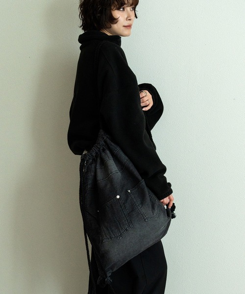 セール】DEVICE ウォッシュ デニム リュック ナップサック ボディ