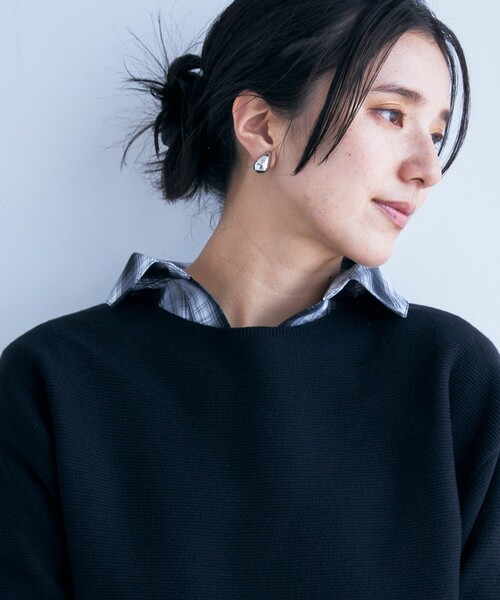 THE SHOP TK （ザ ショップ ティーケー ）の「◆【体形カバー/毛玉になりにくい/蓄熱性】美人ガーターニット/洗える（ニット/セーター・レディース・ブルーグリーン/ブラック/ボルドー/ホワイト系5/ナチュラル・13/12/14/11）」の7枚目の写真